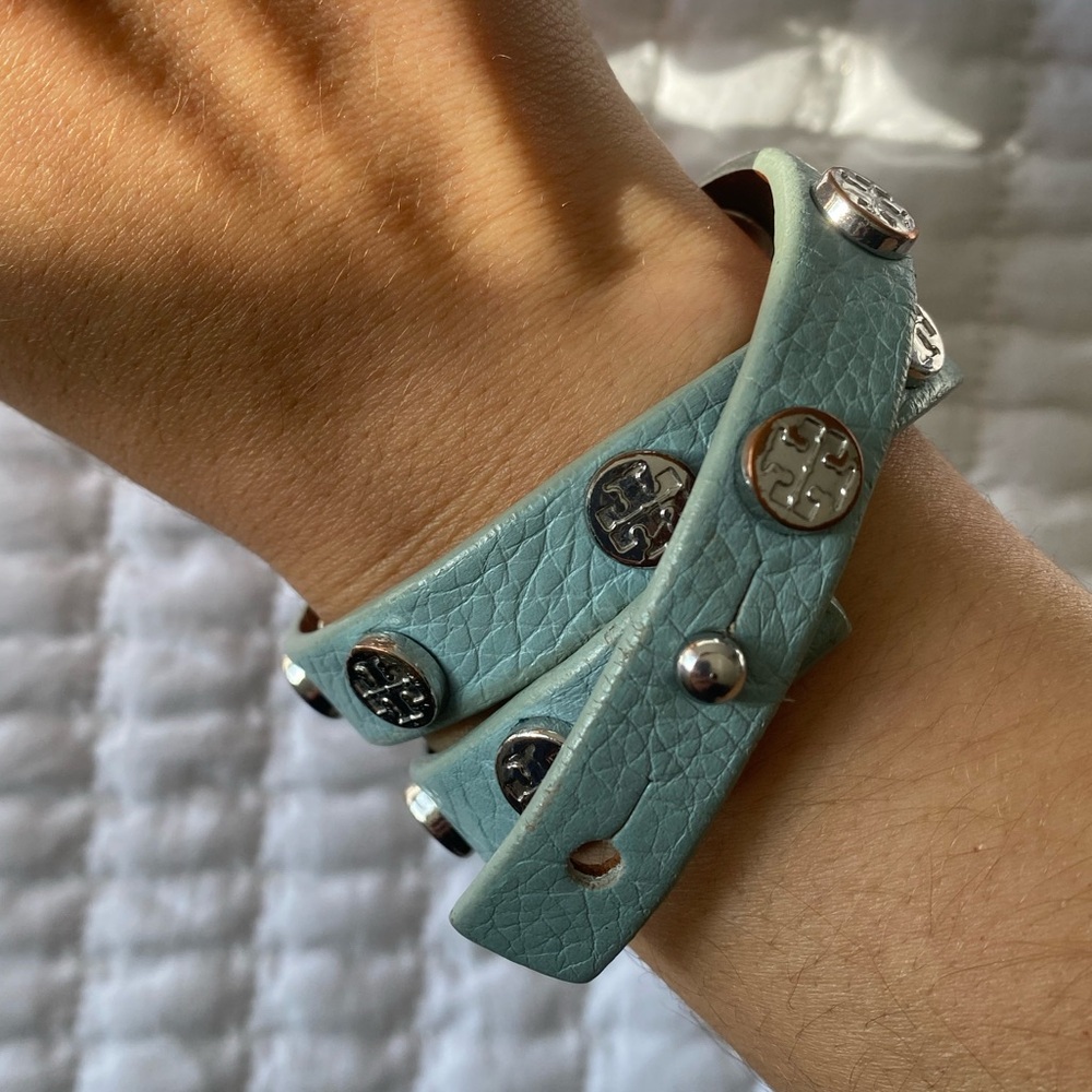 Tory Burch Miller Leather Wrap Bracelet